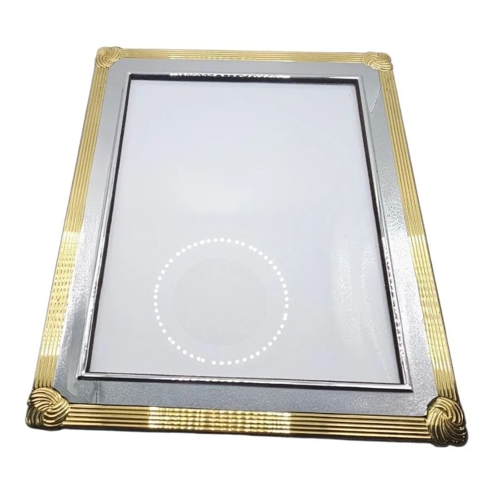 Vintage 8x10 Brass Gold Metal Photo Picture Frame Art Gallery Wall 90s Y2K Korea